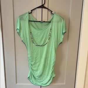 Green Women's Top with Necklace